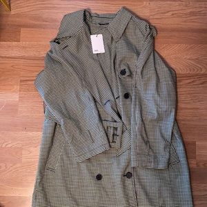 ASOS Plaid Trench Coat